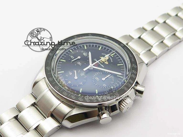 0419 Refined Speedmaster 50th Anniversary Black Dial On SS Bracelet 8232